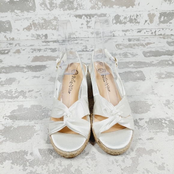 New Bella Vita Espadrille Cheerful Black Wedge Sandals O253 - Picture 3 of 12